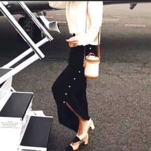 NWT Storets wide-leg pants, with pearl trim, S/M